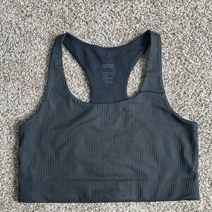 Girlfriend Collective Black Seamless Sports Bra